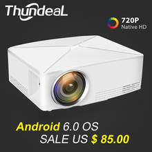 ThundeaL мини светодиодный проектор 1280x720 портативный проектор HD HDMI видео C80 3D lcd C80 Android WiFi C80Up проектор домашний кинотеатр 2024 - купить недорого
