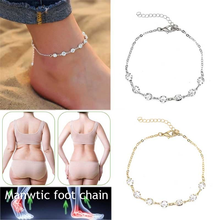 Pulsera de moda de cristal de oro y plata y pérdida de peso tobillo de terapia magnética productos para perder peso adelgazamiento salud joyería 2024 - compra barato