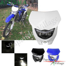 Обтекатель для мотоциклетной Фары H4 12 в 35 Вт для Suzuki Honda Yamaha DRZ RM XR CRF XT EXC XCF XCW MX YZF WRF маска для внедорожника 2024 - купить недорого