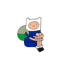 Joyería de dibujos animados de tiempo de aventura, broches de PIN de figura de Finn y Jake, insignia de esmalte de perro, joyería de regalo para niños 2024 - compra barato