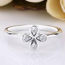 Original Lucky In Love Clover Rings With Crystal For Women 925 Sterling Silver Ring Wedding Party Gift Europe Jewelry 2024 - buy cheap