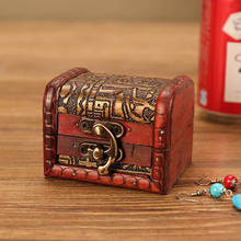 Vintage Jewelry Box Wood Handmade Box With Mini Metal Lock For Storing Jewelry Treasure Pearl Rings Organizer Storage Case 2024 - buy cheap