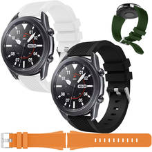 22mm pulseira de relógio para samsung galaxy watch 3 45/46mm/s3 fronteira clássico silicone pulseira relógio inteligente rápida substituição acessórios 2024 - compre barato