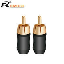 1pc Luxury Soldering RCA Plug Jack Connector Speaker Audio Output/Input Adapter Plug Gold plated Earphone connector jack 2024 - buy cheap