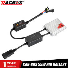 RACBOX 55W Slim HID AC Ballast with Canbus Decoder Block Ignition Unit Ballast For H4 H1 H3 H7 H8 H9 H11 12V HID xenon Car Refit 2024 - buy cheap