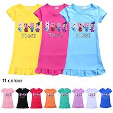 Cute ROBLOXing piggy Girls Home Service Underwear Cartoon Clothes short-Sleeved Dress Child Nightclothes Indoor Cotton Sleepwear 2024 - buy cheap