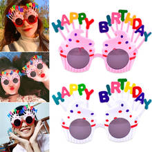 Счастливый очки на день рождения нарядное платье очки с блестками для студийной Фотокабины для День рождения Детские очки для вечеринок вечерние аксессуары 2024 - купить недорого