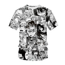 Ahegao-Camiseta con estampado 3D de Anime para hombre y mujer, ropa de calle con patrón Hentai, cuello redondo, Hip-Hop, Tops informales Harajuku, ropa Sexy para chica 2024 - compra barato