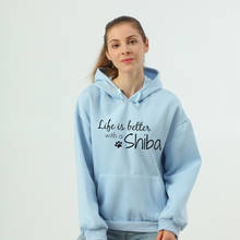 Shiba Inu Letter Hoodie Harajuku Funny Cotton Hoodies Women Ullzang Cute Korean Style Autumn Winter Kawaii Sweatshirt 90s Hoody 2024 - buy cheap