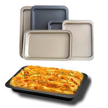 Rectangular Stainless Steel Multifunctional Practical Convenient Non-stick Bread Cake Oven Baking Tray Kitchen Gadget 2024 - buy cheap