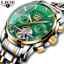 New LIGE Men Watches Male Top Brand Luxury Automatic Mechanical Watch Men Waterproof Full Steel Business Watch Relogio Masculino 2024 - buy cheap