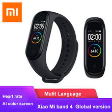 Умный Браслет Xiaomi Mi Band 4, цветной экран AMOLED, пульсометр, водонепроницаемый, спортивный фитнес, Bluetooth гарнитура, глобальная версия 2024 - купить недорого