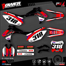 PowerZone Custom Team Graphics Backgrounds Decals 3M Stickers Kit For HONDA 2014-2017 CRF250R  2013-2016 CRF450R 036 2024 - buy cheap