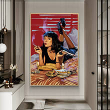 Черная галерея Mia Wallace криминальная фантастика кино плакаты и принты на холсте картина на стену картина для гостиной домашний декор 2024 - купить недорого
