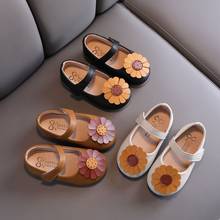 Весенне-Осенняя обувь для девочек; Мэри Джейн; Детские туфли без каблуков с подсолнухами; Вечерние туфли с цветочным рисунком для маленьких детей; Обувь для малышей; От 1 до 6 лет 2024 - купить недорого