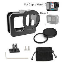 CNC Aluminum Housing Case with UV Lens Filter for GoPro Hero 9 Black Cage Protective Frame for Go Pro Hero 10 Camera Accessories 2024 - buy cheap