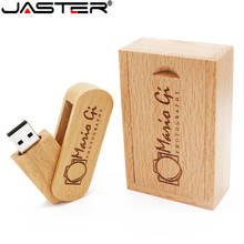 JASTER new Promotion 10pcs free logo 100% Actual capacity Beech Usb+BOX flash drive 64GB 32GB 16GB 8GB 4GB Fashion flash gift 2024 - buy cheap