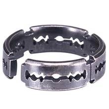 Charm Exaggerated Titanium Steel Blade Ring Men's Rock Punk Razor Ring Stainless Steel Finger Ring Party Ladies Jewelry Gifts 2024 - buy cheap