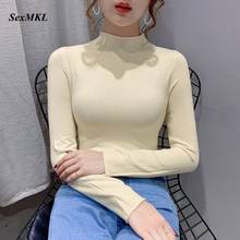 Women Long Sleeve Knitted Sweaters 2022 Fashion Casual Turtleneck White Winter Pullover Korean Clothes Elegant Black Ladies Tops 2024 - buy cheap