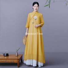 Vestido cheongsam feminino de renda, novidade qipao elegante vestido chinês qipao elegante oriental vestido de noite qipao 2021 2024 - compre barato