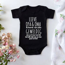 2021 Funny Baby Bodysuit LIEVE OPA & OMA Ik hoorde dat jullie Print Newborn Baby Pregnancy Announcement Bodysuit Cotton Onesies 2024 - buy cheap