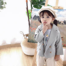 Baby Girl Blazer Coats 2020 Spring Autumn New Children's Clothing Toddler Girl Korean Fashion Blazers Kids Wild Solid Jacket Top 2024 - buy cheap
