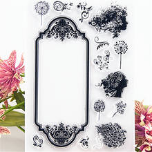 Venda quente flor quadro transparente selo transparente/selo de silicone rolo selo diy scrapbook álbum/cartão de produção 2024 - compre barato