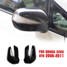 Abs fibra de carbono retrovisor porta lateral espelho capa para 2006 2007-2011 honda civic acessórios do carro interior 2024 - compre barato