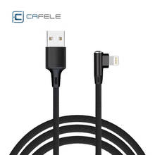 Cafele USB Cable 2.4A 2M Nylon 90° Usb Data Cables For Iphone 6 7 8 S Plus Iphone X Xs Max Ipad Mini 1 2 3 4 Charging Equipment 2024 - buy cheap