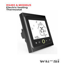 Termostato de aquecimento para piso elétrico, rs485 e modbus, programação inteligente, 24vac 95-240vac opcional 2024 - compre barato