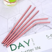 100Pcs Pink Drinking Straw Reusable Diameter 6mm  Juice Straws Cleaner Brush Set Eco Friendly Metal Straw 2024 - buy cheap