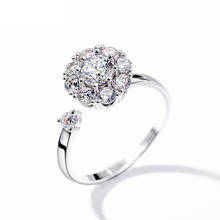 Модное вращающееся кольцо, роскошное изысканное циркониевое кольцо, очаровательное женское Открытое кольцо, ювелирное изделие для свадебной вечеринки, Подарок на годовщину 2024 - купить недорого