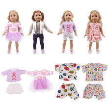 Doll Clothes Plaid Skirt&Skirt With Animal Or Letter Patterns For18 Inch&43 Cm &New Born Baby Generation Girl's Birthday Gifts 2024 - buy cheap