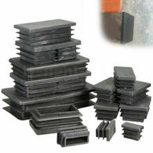 4pcs Black Plastic Blanking End Caps Rectangular Pipe Tube Cap Insert Plugs Bung For Furniture Tables Chairs Protector 2024 - купить недорого