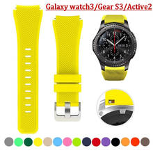 22mm pulseira de silicone banda para samsung galaxy watch3/gear s3/active2 pulseira de relógio substituição para huawei relógio gt2/gt2 pro pulso 2024 - compre barato