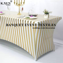 4ft 5ft 6ft Bronzing Coated Spandex Table Cover Lycra Stretch Tablecloth Table Cloth Overlay For Wedding Event Party Decoration 2024 - buy cheap