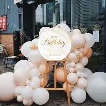 Globos DIY guirnalda arco doble crema melocotón 30 cumpleaños decoraciones rubor Ballon boda aniversario fiesta decoración suministros 2024 - compra barato