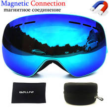 Gafas de esquí magnéticas para hombre y mujer, lentes de doble capa para esquiar, antivaho, UV400, funda para gafas de Snowboard 2024 - compra barato
