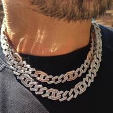 5A cubic zirconia cz Miami cuban link chain for men iced out bling hip hop 15mm cuban necklace 2024 - buy cheap