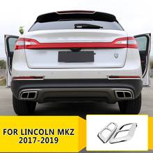 pcmos Stainless Rear Bumper Exhaust Muffler Decorative Cover Trim For Lincoln MKZ 2017-2019 Exterior Parts Chromium Styling 2024 - buy cheap