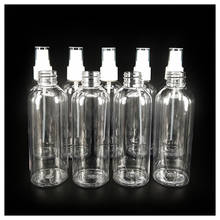 50 peças frascos recarregáveis de plástico pequeno, transparente vazio spray 10ml/30ml/50ml/60ml/100ml garrafa de viagem 2024 - compre barato