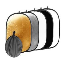 60x90cm 24''x35'' 5 in 1 Multi Disc Photography Studio Photo Oval Collapsible Light Reflector handhold portable photo disc 2024 - buy cheap
