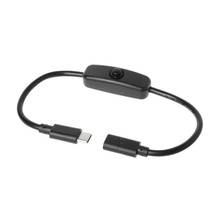 USB-C de fuente de alimentación tipo C, Cable de extensión macho a hembra, interruptor de encendido y APAGADO para Raspberry Pi 4 An-droid, teléfono móvil de 27cm 2024 - compra barato