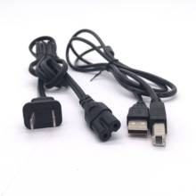 USB-кабель + шнур питания для принтера Canon Pixma MG2220 iP3500m MG3120 iP2600 iP4700 2024 - купить недорого