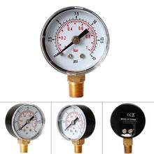 Pressure Gauge 40mm Dial 1/8" BSPT Bottom Mount 15,30,60.100,160 200, 300 PSI & Bar for Air, Gas, Water, Fuel , Liquid 2024 - buy cheap