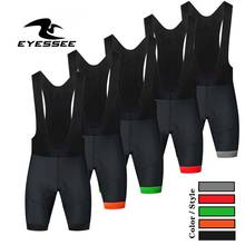 EYESSEE 2021Breathable Bib Shorts Race Bicycle Culotte Ciclismo Bike Pants Coolmax 9D Gel Pad Silicon Grippers at leg Bib Shorts 2024 - buy cheap