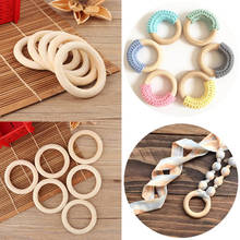 5PCS 70 mm Wooden Baby Teething Rings Infant Teether Toy DIY Accessories for Infants Tooth Care Products High Quality Safety 2024 - buy cheap