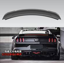 Car Styling ABS Plastic Unpainted Rear Roof Wing Lip Trunk Boot Spoiler With Led Light For Ford Mustang 2015 2016 2017 2018 2019 2024 - buy cheap