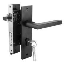 Space Aluminum Bedroom Door Lock Door Handle Black Mute For 3.5-4.5cm Various Wooden And Bedroom Door Frames 2024 - buy cheap