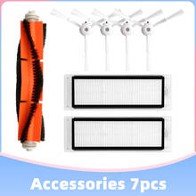 Conjunto de acessórios para aspirador de pó, 2 filtros hepa, 1 escova principal, 4 escovas laterais, para roborock s5 s6 s5 max s6 maxv s50 s55 s60 2024 - compre barato